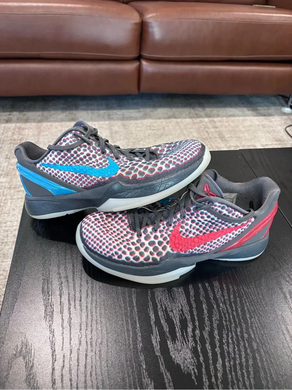 Nike Kids Multicolor Sneakers with Blue and Red Swooshes